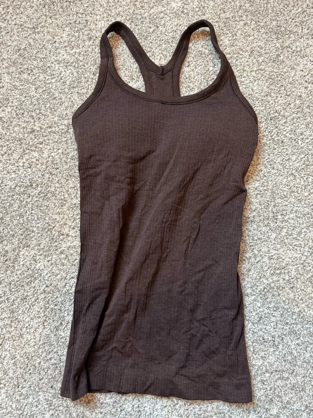 lululemon athletica Ribbed Racerback Tank Top - Dark Brown